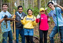 Volunteers participating in Emory Cares Day