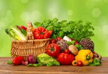 Basket of fresh produce