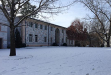 Emory Quad covered in snow