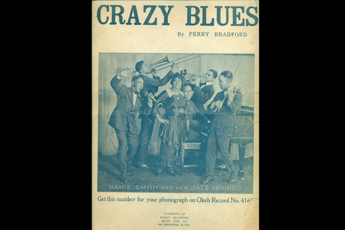 Sheet music cover with Mamie Smith & Her Jazz Hounds, New York, 1920