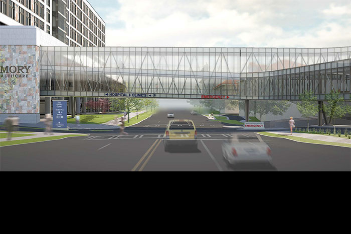 rendering of new bridge over clifton road