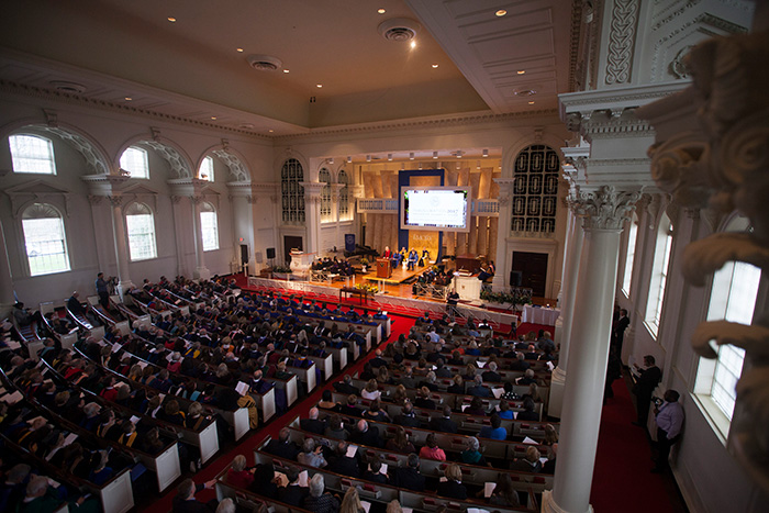 Steeped in tradition, the ceremony filled Emory's Glenn Memorial Auditorium and could also be viewed through a live webcast.