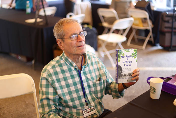 Joseph Beck, an Emory Medal winner, alumnus and lecturer in the School of Law, signed copies of My Father And Atticus Finch: A Lawyer¿s Fight for Justice in 1930s Alabama.