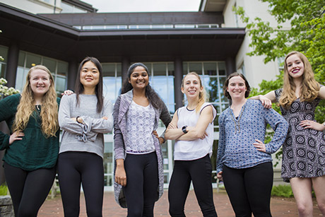 Four of six students who recently completed honors theses in physics started their Emory educations at Oxford College.