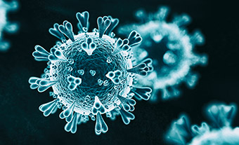 illustration of COVID virus