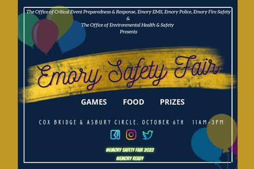 Emory safety fair graphic