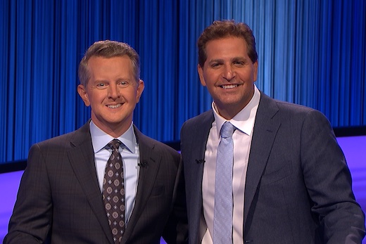Jeopardy! host Ken Jennings and Emory alumnus Peter Schrager