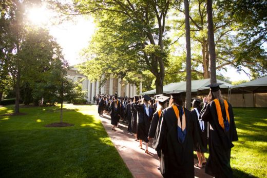 photo of graduates in regalia 