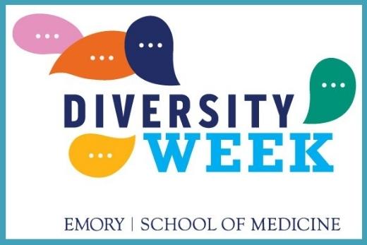 SOM Diversity Week logo with multicolored text bubbles
