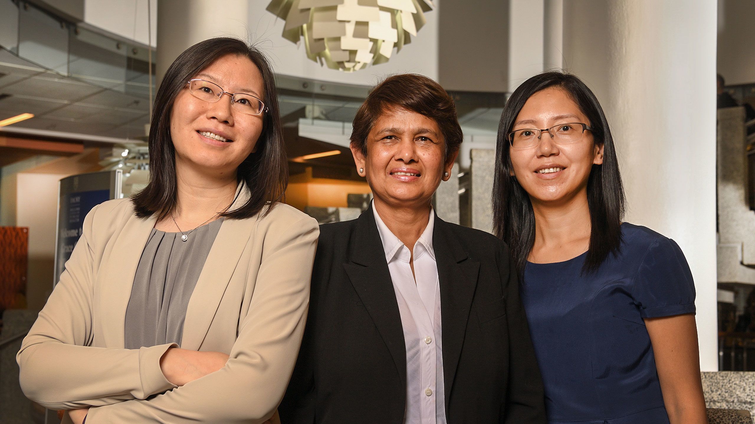Emory professors Amita Manatunga, Limin Peng and Ying Guo
