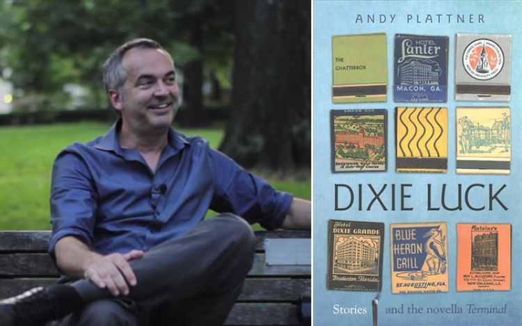 A photo of Andy Plattner and his book "Dixie Luck"