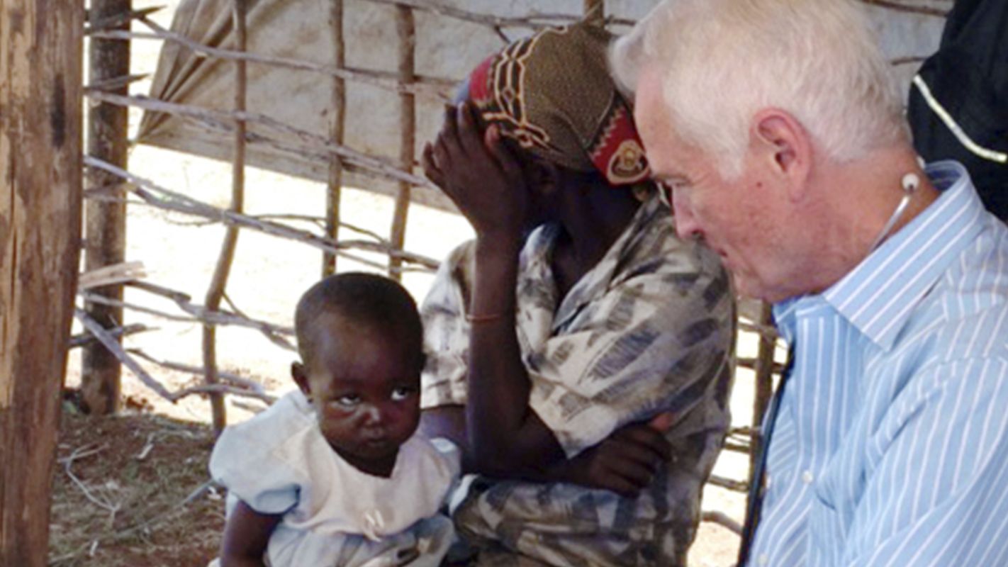Robert Shuler treating patients in Kenya.
