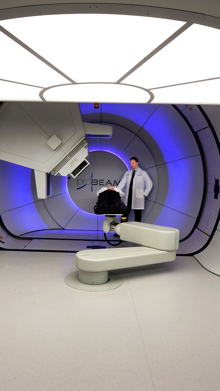 One of the five rooms where patients are treated with proton therapy at the newly opened Proton Therapy Center