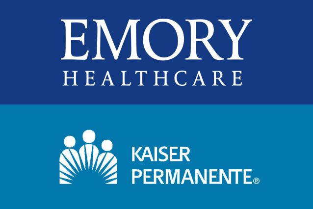 The Emory Healthcare and Kaiser Permanente logos