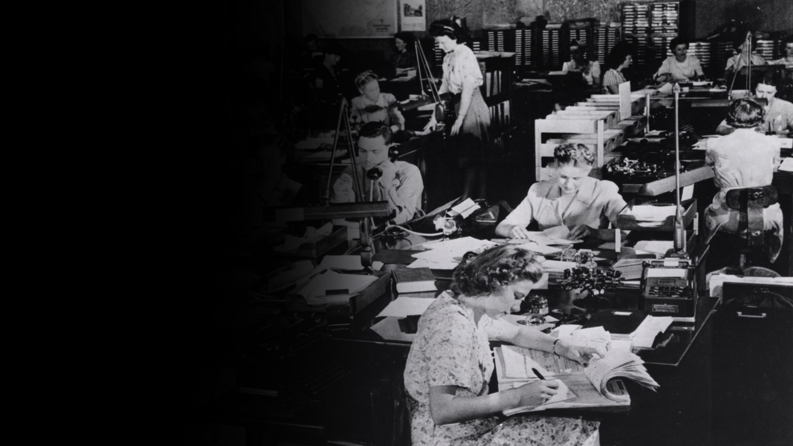 Women working in an office in Arlington Hall Station, 1940's
