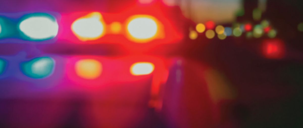 Blurry lights that look like an accident scene.