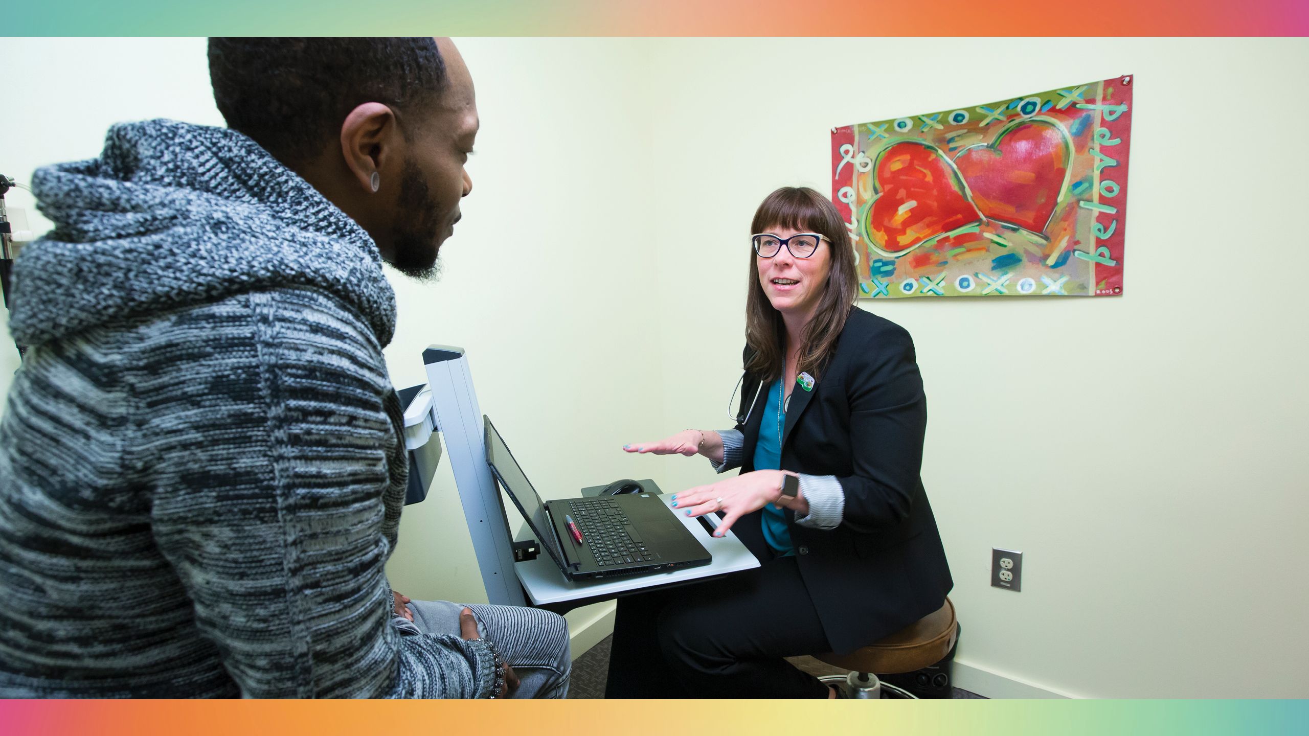 Michelle Sariev updates Sybastian Smith's patient history