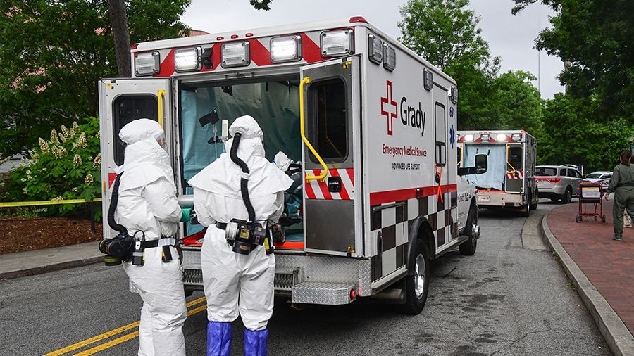 Grady ambulance during medical emergency exercise