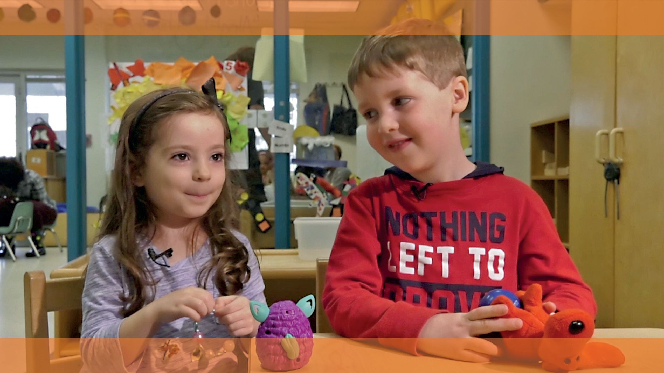 A screenshot of Elise and Amiel being interviewed for the GPS TV show Our Fantastic Minds.