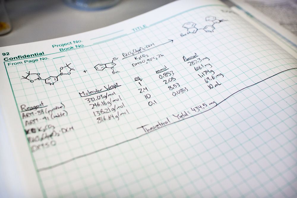 A lab notebook