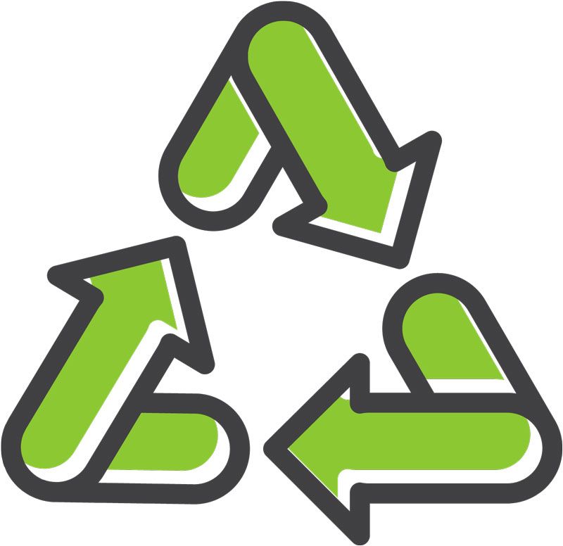 An icon shows a green recycling symbol