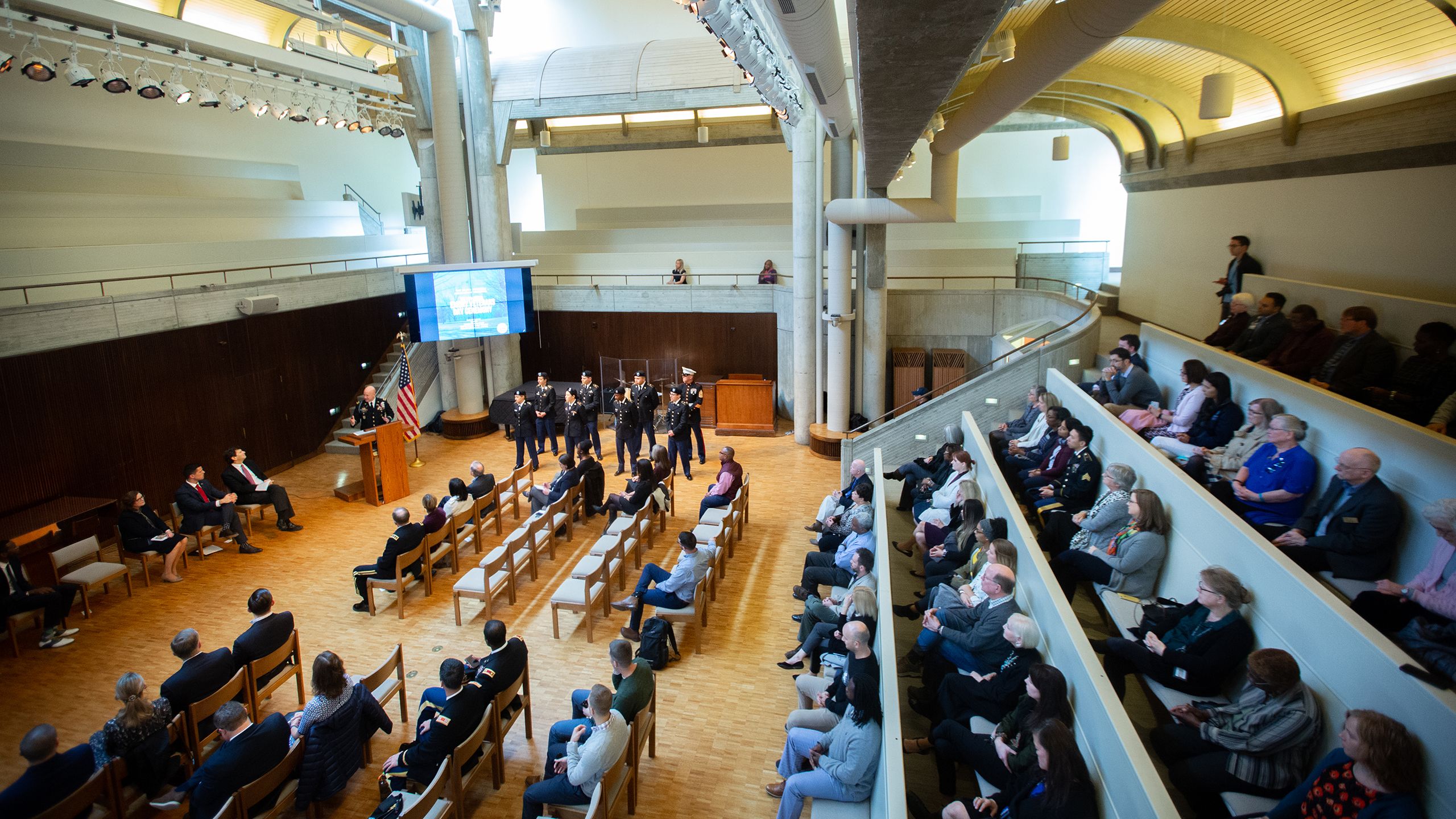 Dozens of Emory community members gather in Cannon Chapel