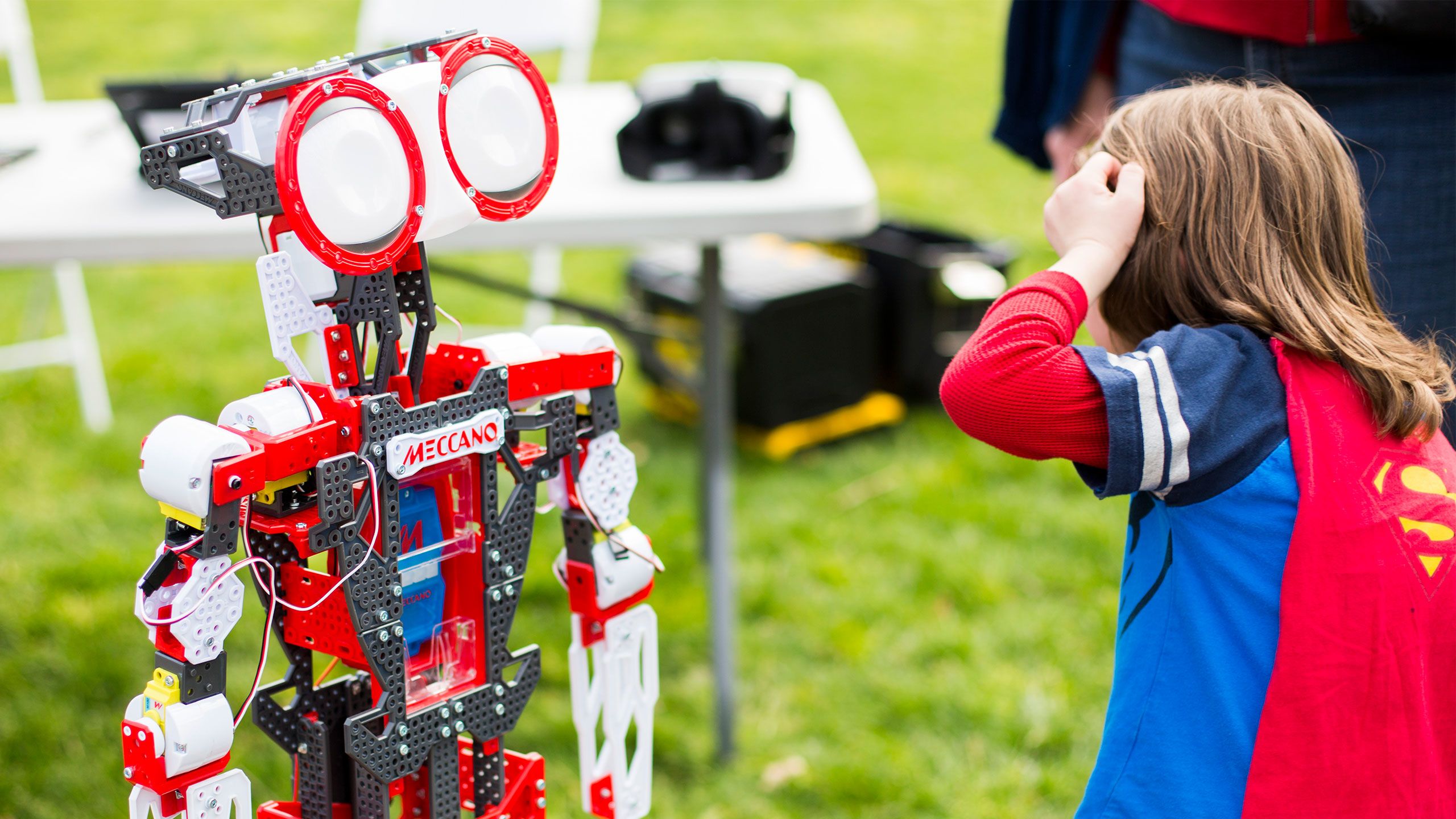 A robot on display at the Atlanta Science Festival
