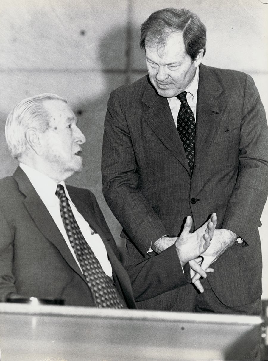 President James Laney with Robert W. Woodruff
