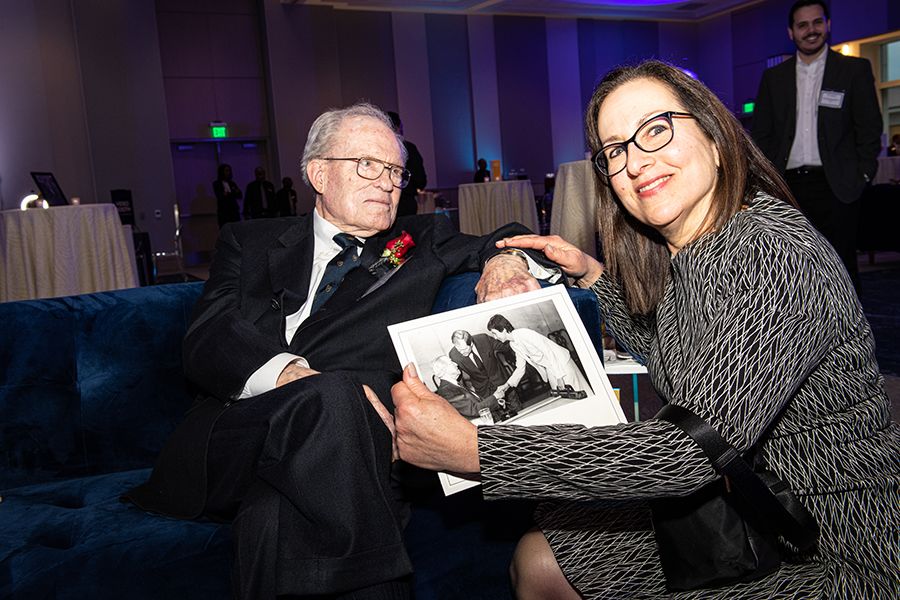 Amy Levine-Samuels with President Emeritus James Laney