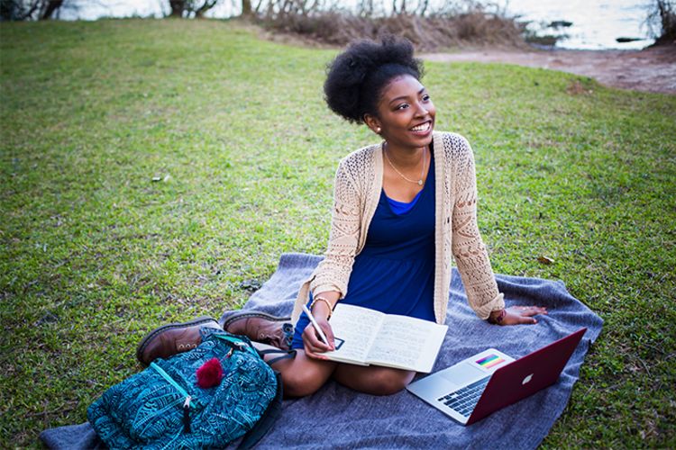 Kira Tucker, recipient of the Lightkeeper of Emory award, on Emory's campus