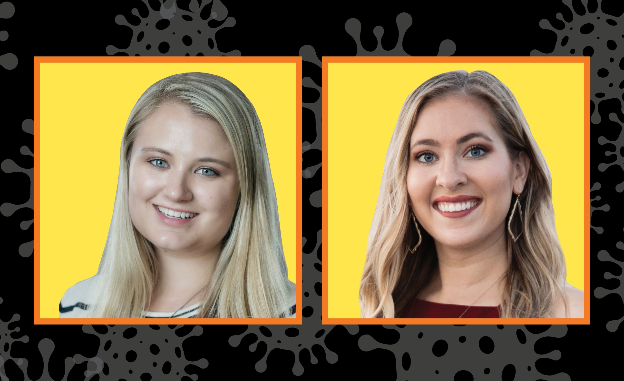 Head shots of Katelin Reishus on the left and Paige Harton on the right.