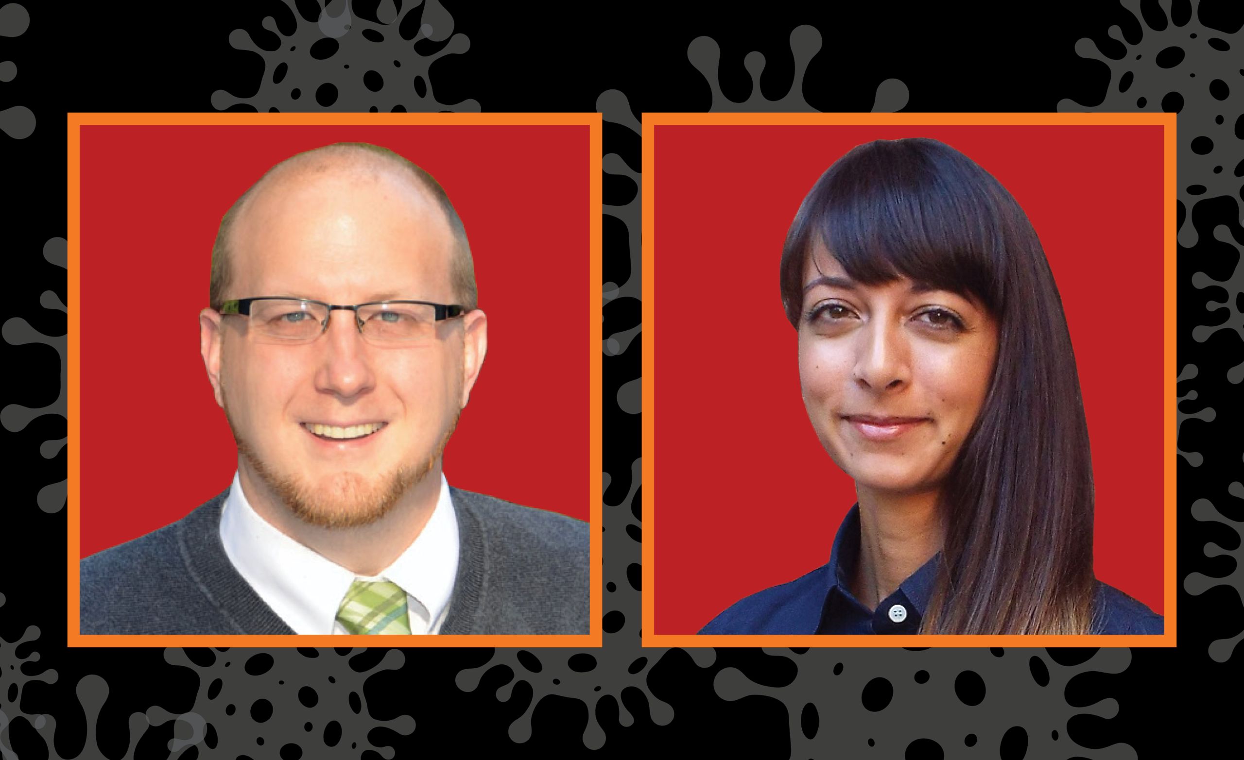 Headshots of Bob Bednarczyk on the left and Maria Sundaram on the right.
