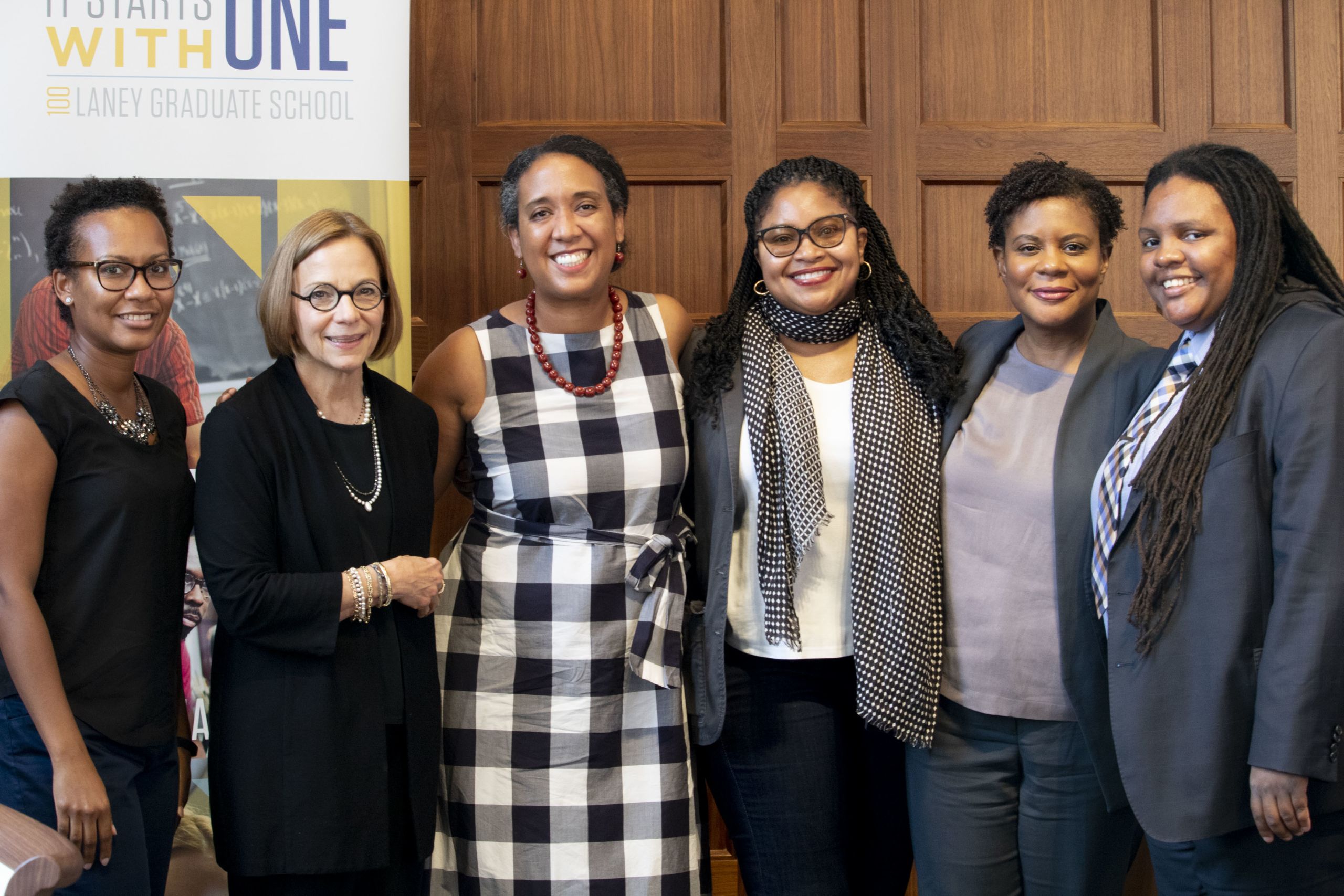 Dean Tedesco attends an LGS Centennial Lecture lead by guest speaker Dr. Alondra Nelson