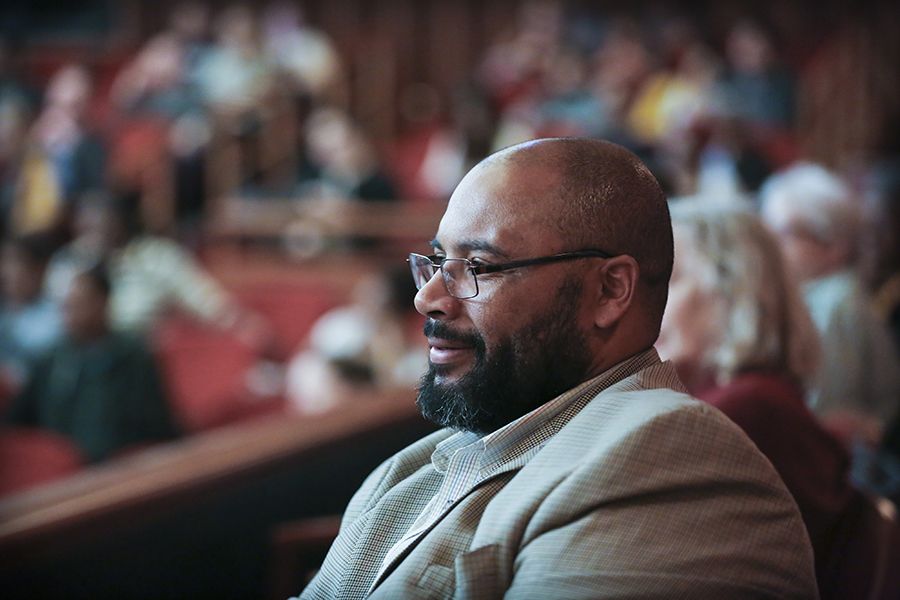 Photo at the Rita Dove public poetry reading in 2016.