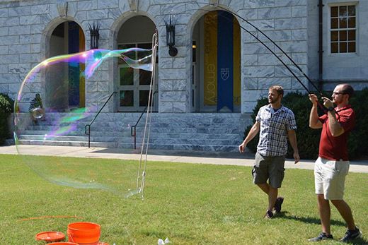 Emory researchers with bubble research