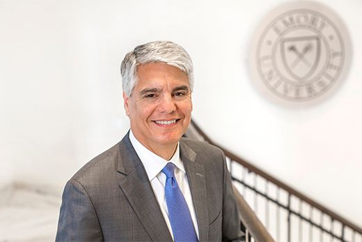 a portrait of Emory President Gregory L. Fenves