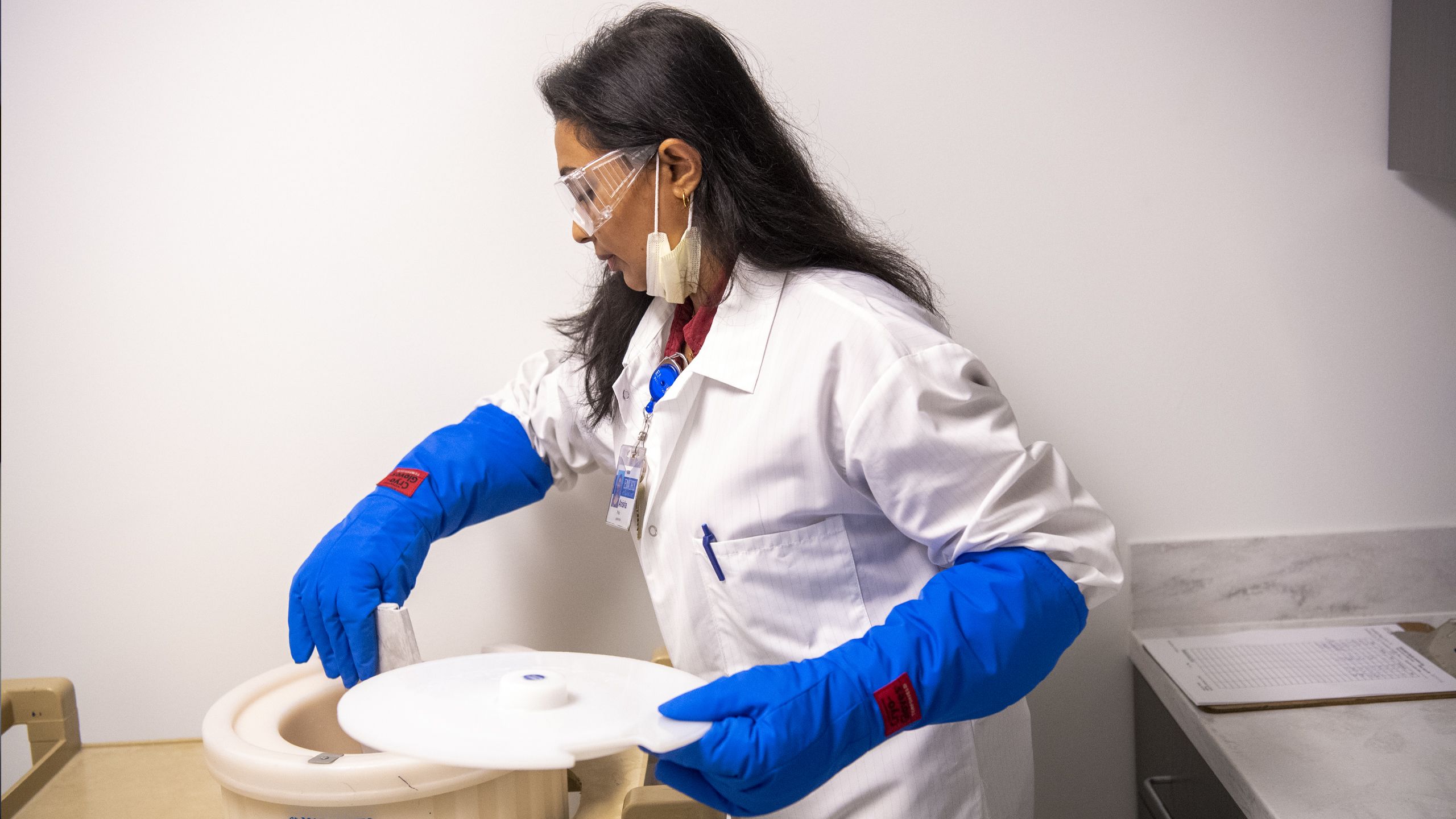 Photo series illustrating the CAR T-cell therapy process