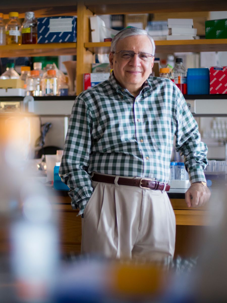 Dr. Rafi Ahmed of the Emory Vaccine Center portrait in lab
