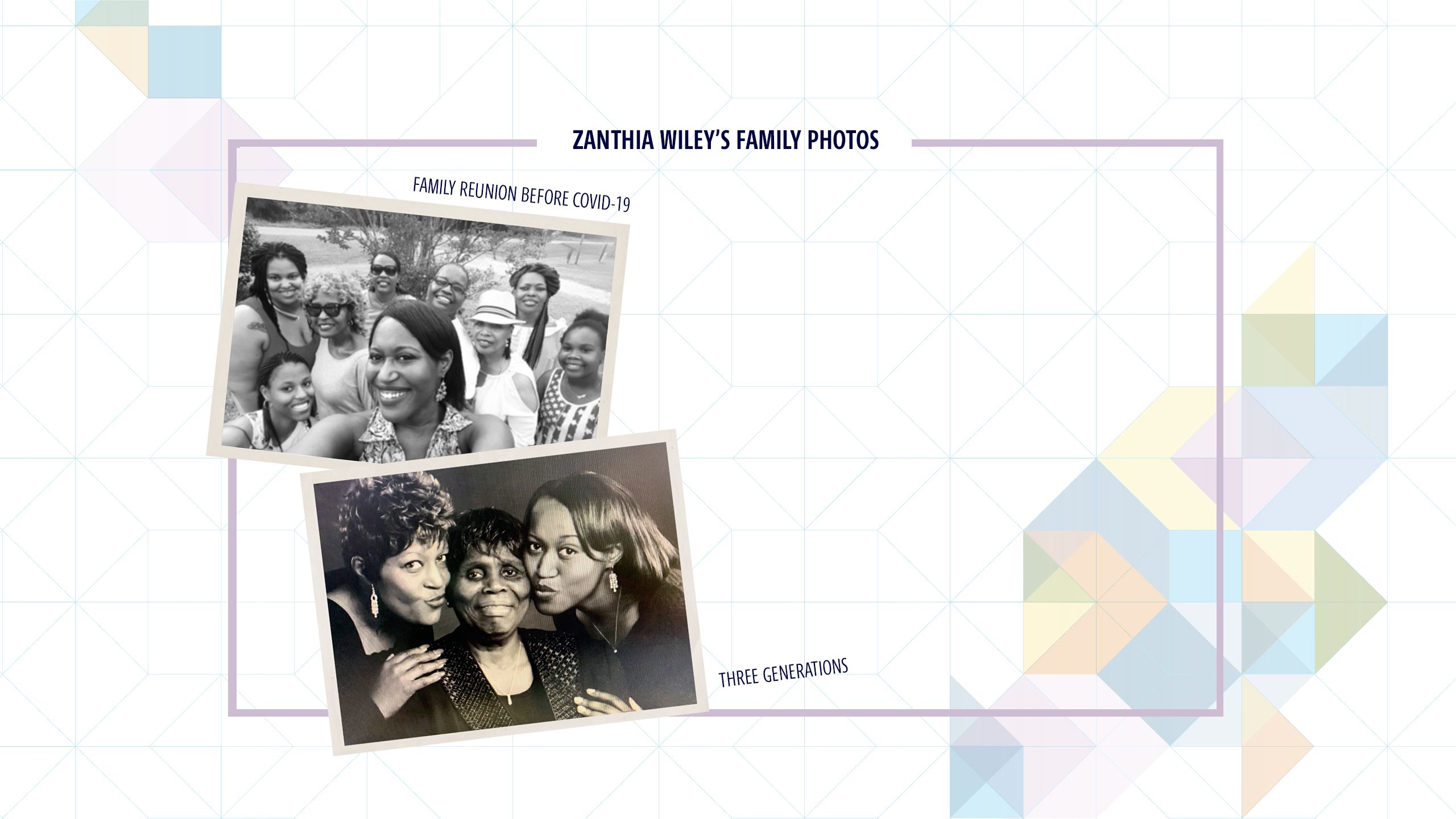 Zanthia Wiley with her mother and grandmother