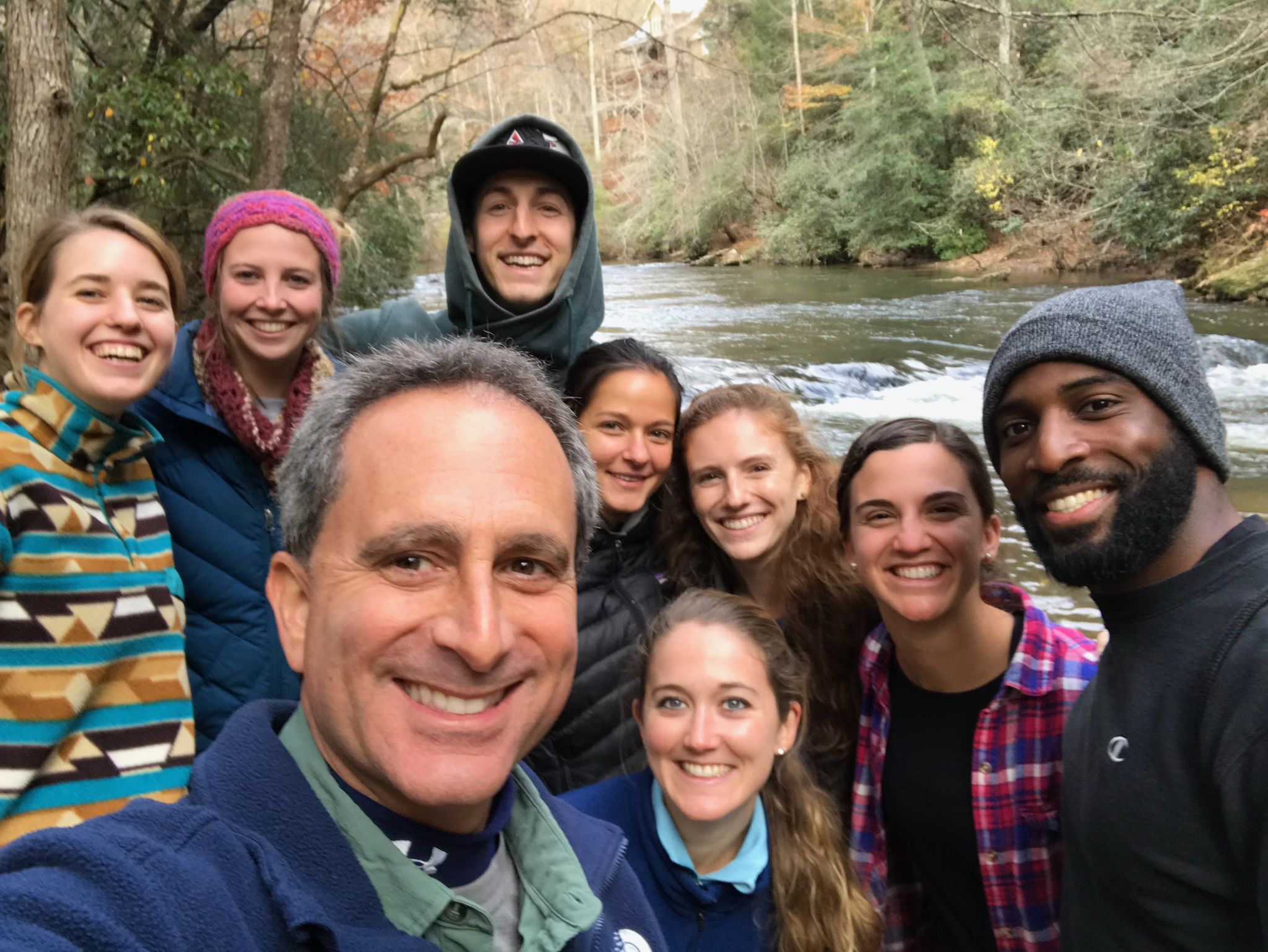 A group of medical students in white coats.