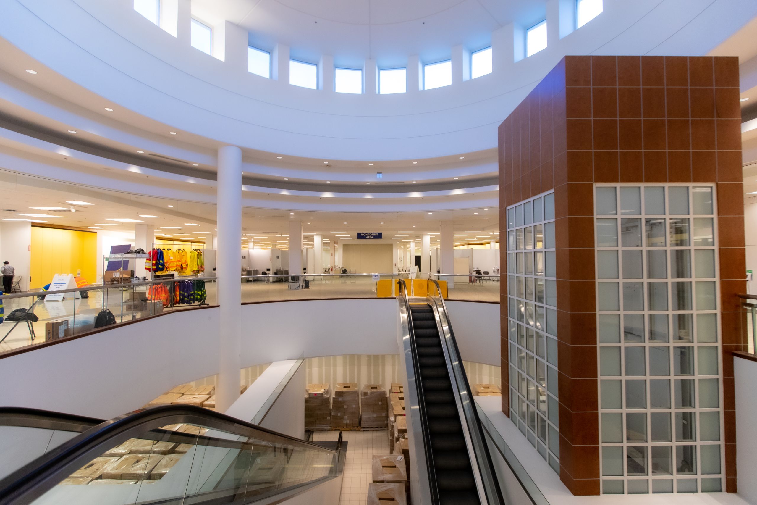 escalators in the former department store