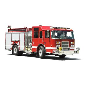 A red fire truck