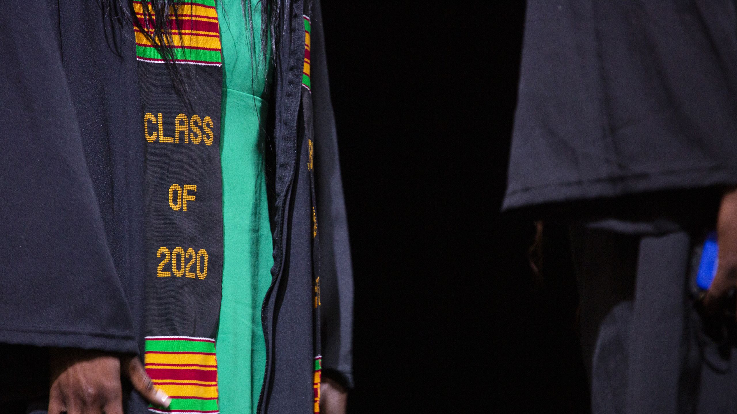Close up of graduate's sash