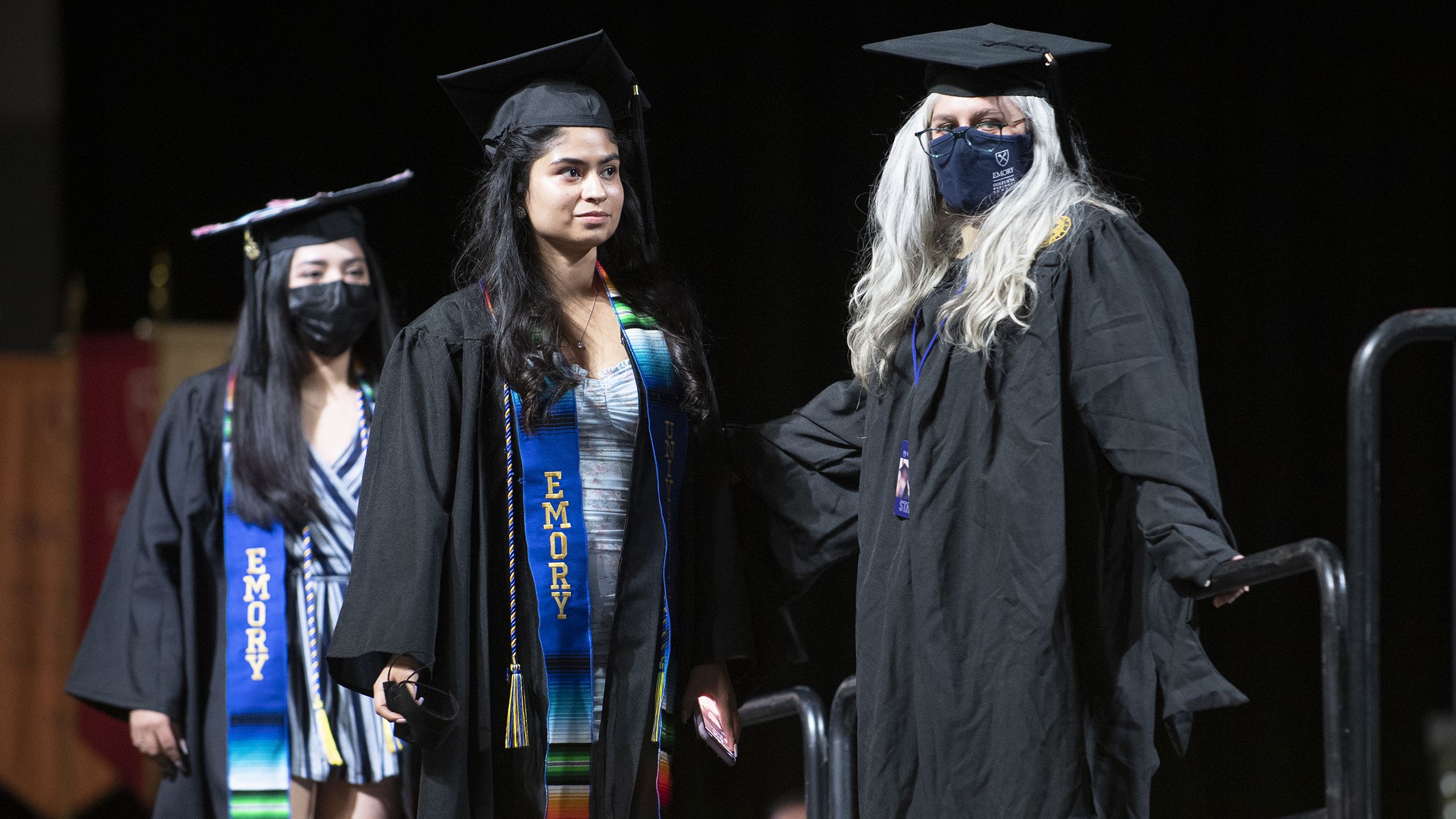 Graduate about to walk across stage