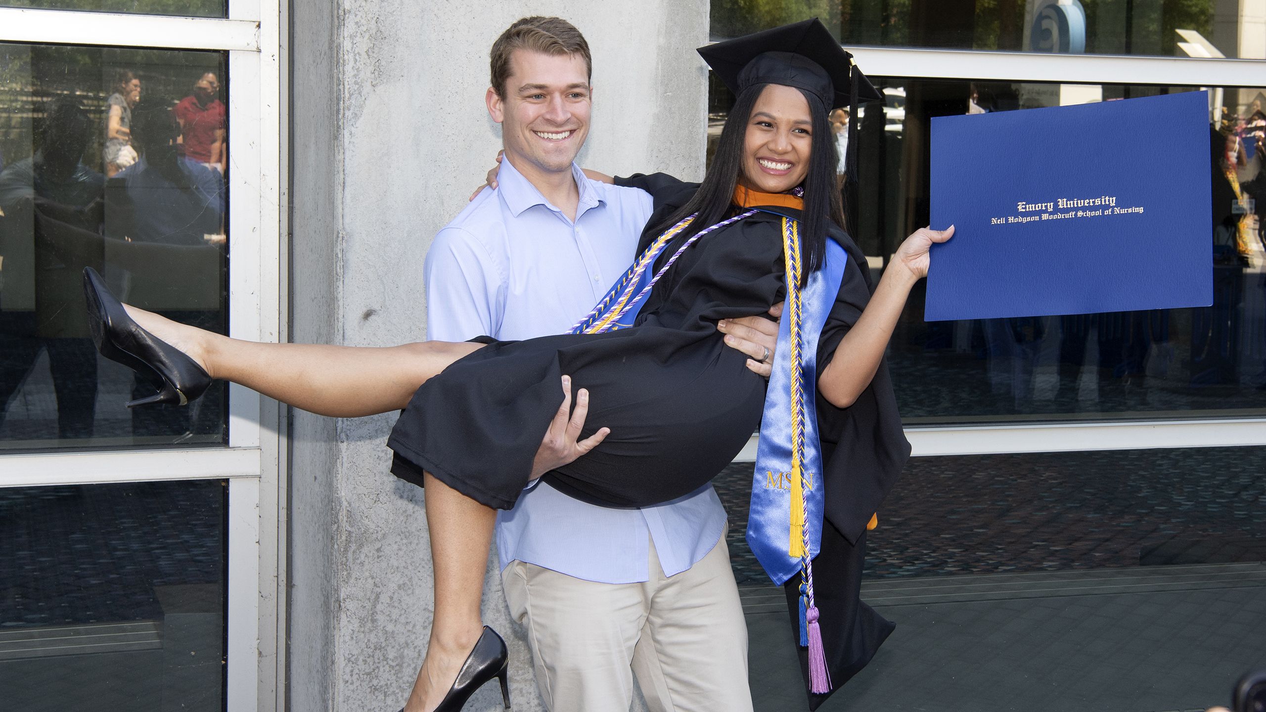 Graduate celebrating