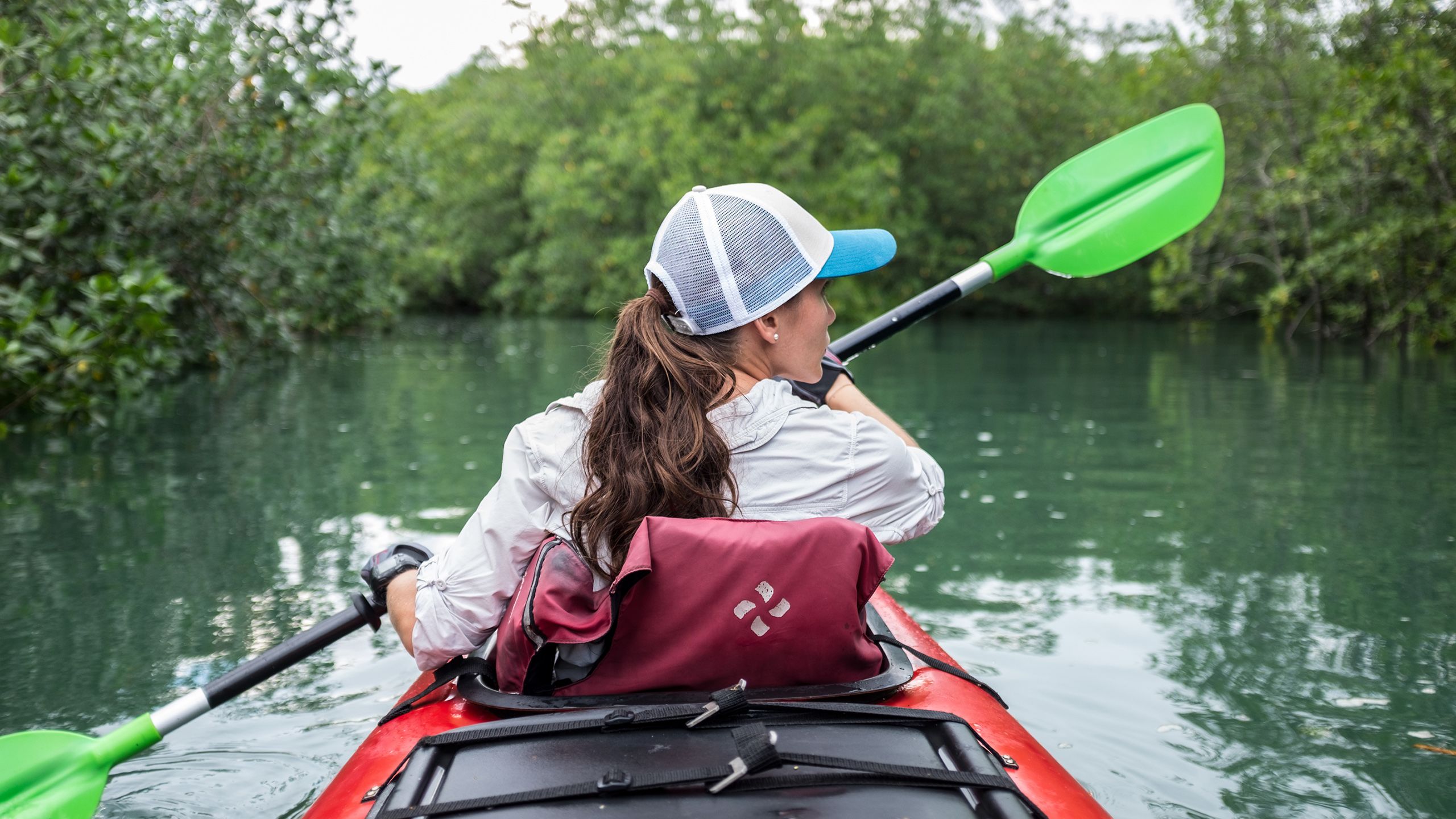 Amanda kayaking