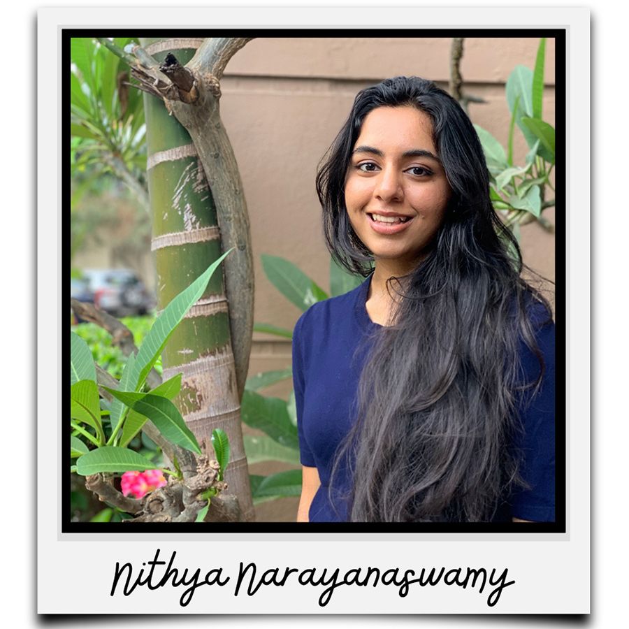 A Polaroid-style photo of Nithya Narayanaswamy