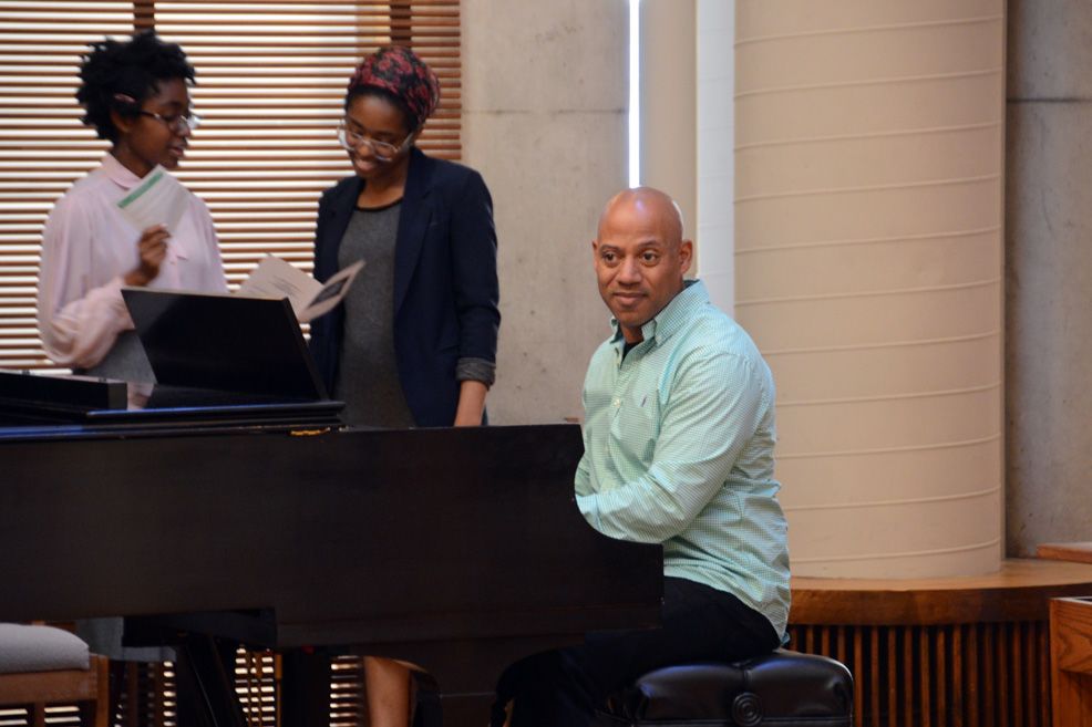 Maury Allums at the piano