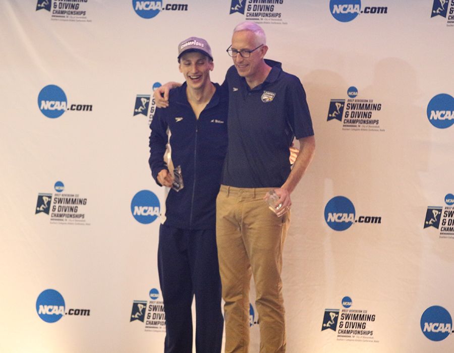 Photo of Andrew Wilson and Coach Jon Howell