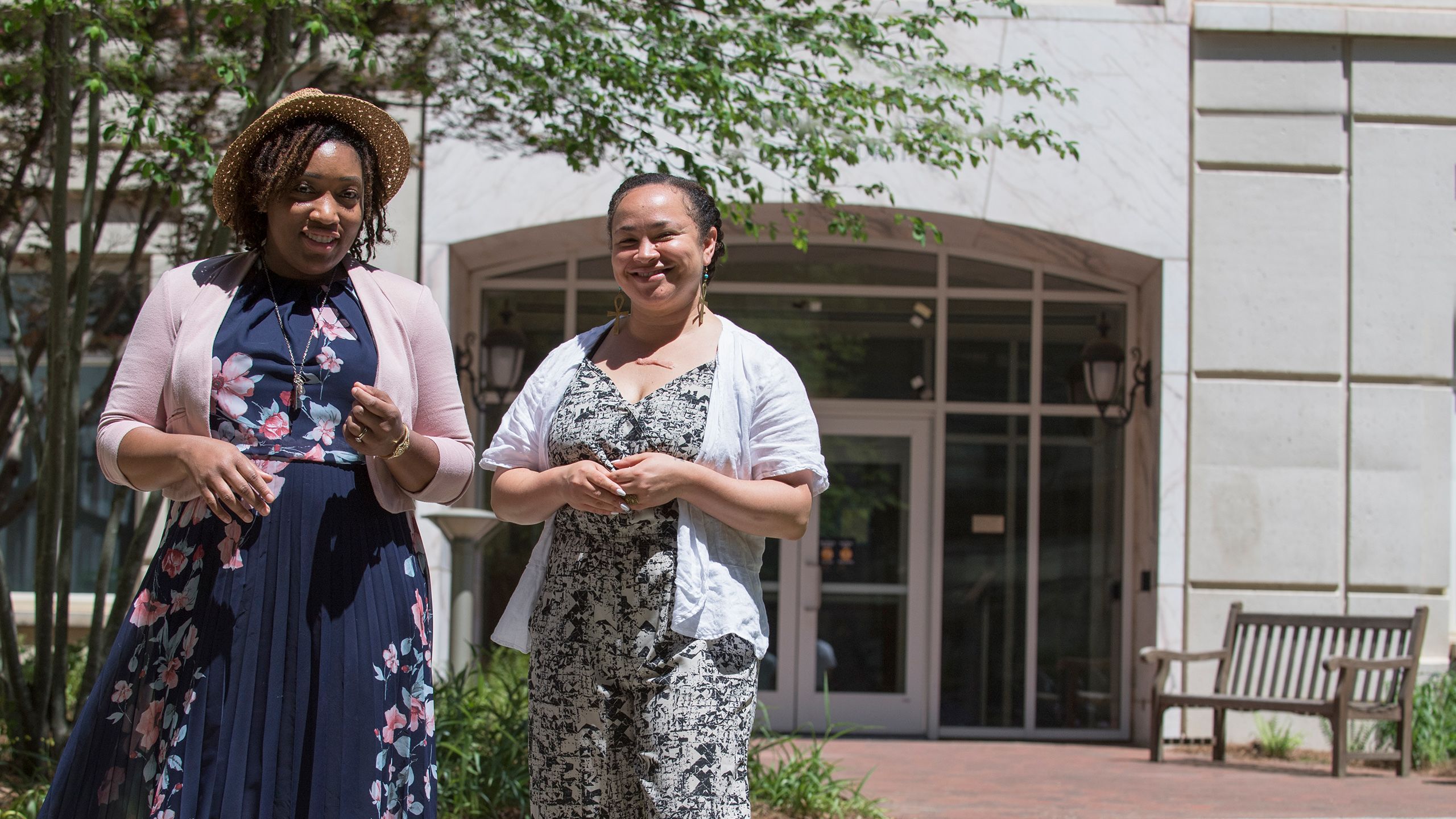 Researcher Alexis Dunn-Amore (left) with her mentee, Katiana Carey-Simms